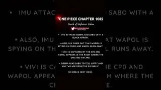 One Piece Chapter 1085 Spoilers 