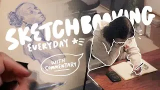 sketchbooking every day for a week 彡★ (imagination vs. reference)