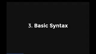 3 Python Crash Course: Basic Syntax