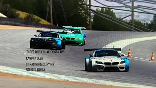Fast three laps, GT qualifying at Laguna Seca (ASSETTO CORSA)
