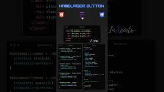 Hamburger Button In HTML and CSS | 