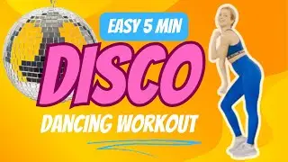Easy 5 MIN Disco Party Dancing Workout. No equipment. #danceoke #disco #workout #dancecover
