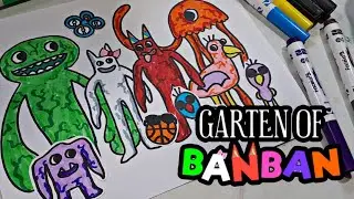 Drawing Garten of BanBan dibujando la BanBan Gang - Opila Bird, Jumbo Josh, Banbalina como dibujar