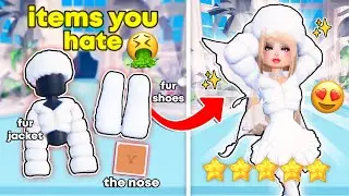 Wearing Items YOU HATE in DRESS TO IMPRESS..(I WON!?)