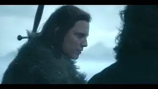 The Cregan Stark voiceover, a glimpse of Winterfell and the Wall, in House of the Dragon S2
