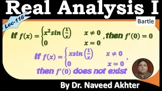 Lec-116 Derivative by definition. Derivative of x^2sin1/x. Real Analysis I : Bartle. (Urud/Hindi)