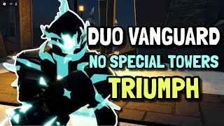 DUO VANGUARD CHALLENGE MAP TRIUMPH ON WINTER STRONGHOLD + NO SPECIAL TOWERS | Roblox TDS