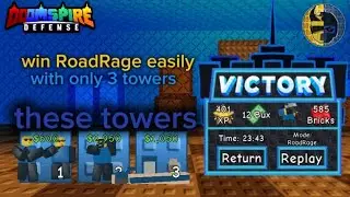 Win Solo RoadRage / Biker's Challenge easy with 3 towers - Doomspire Defense