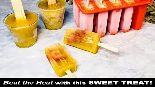 HOMEMADE Mango POPSICLES with Strawberries | GREAT TREAT for HOT DAYS