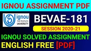 BEVAE-181 Solved Assignment 2021, BEVAE 181 Solved Assignment 2020-21 in English, BEVAE 181 Assignme