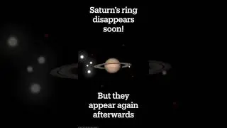 Saturn's Rings vanish next year #space #science