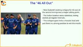India vs New Zealand 1st Test - Day 4 User Reacts| Collegites AI