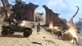 FLOOD Invasion on UNSC Base - HALO 3 NPC Wars #19