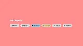 How to Create A Custom Categories & Tags With Cool animation Css3 & ES6