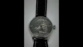 Omega wristwatch sterling silver dial + 4 nature emerald. Marriage watches.