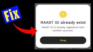 How to fix Raast ID already exist | Raast id already exists
