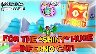 USING X25 MAX LUCKS FOR THE 1/160B *SHINY* HUGE INFERNO CAT IN THE NEW PETS GO UPDATE!!!