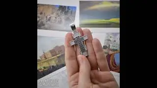 Крестик православный, мужчкой, серебро 925 и чернение. Ювелирная мастерская Серебро и Сталь.