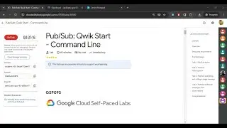 Pub/Sub: Qwik Start - Command Line || #GSP095 || #2025 Solution