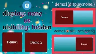 Difference between display none and visibility hidden in CSS