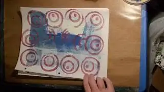 #CACSchoolArt Alphabet Block redesign part 1 Gelli printing