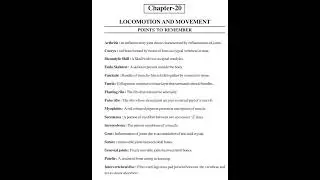 ||11 standard|| biology notes of ||locomotion and movement||