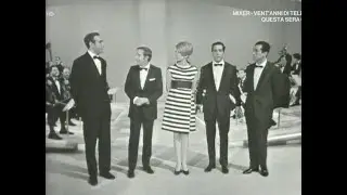 Pippo Baudo, Mike Bomgiono, Mina, Corrado, Enzo Tortora