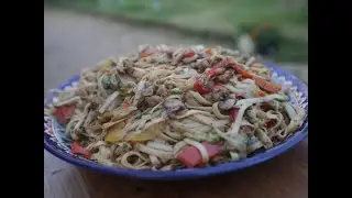 Удон с курицей и овощами в казане🔥