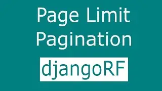 Page Limit Pagination in Django Rest Framework