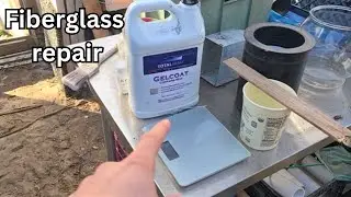 Repairing and resealing a fiberglass tank (grow bed) aquaponics fiberglass #aquaponics