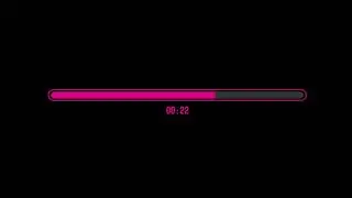 1-Minute Pink Round Progress Bar Countdown Black Screen, 100% Copyright Free