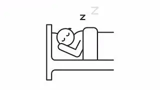 Animated line character enjoying a life. Simple 2D icon animation in Adobe After Effects.