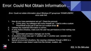 Error: Could not obtain information about Windows NT group/user '', error code 0x5