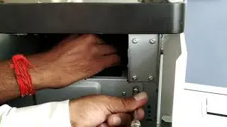 how to open pagewide managed MFP P77740 dn change print bar