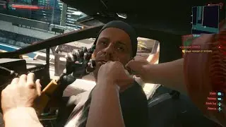 Cyberpunk 2077 What happens when you talk to someone you just pushed out a car patch 1.3