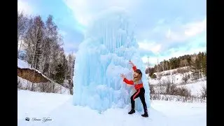Ледяной гейзер в селе Татинец. Или путешествие в душевую кабину снежной королевы.