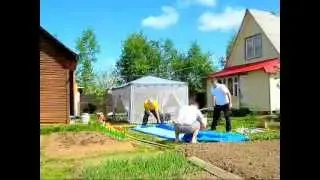 intex metal frame pool setup