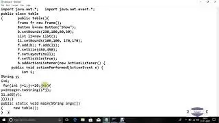 ListBox Example using Frame and ActionListener in Java