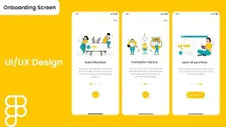 App Onboarding Screens (UI&UX design) - Figma tutorial | 01 | Onboarding Screen Figma
