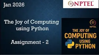 The Joy of Computing using Python Week 2 Jan 2026 || NPTEL Answers || 