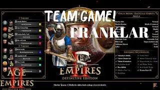 AGE OF EMPİRES 2 TÜRKÇE | 4V4 ARENA | FRANKLAR İLE SAVUNMAYA DESTEK NASIL YAPILIR | 