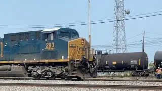 CSX #293 and #324 Arriving At The CSX Osborn Yard