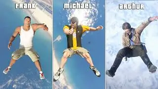 GTA V & RDR2 Protagonists Falling from the Sky