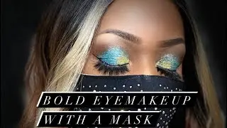 Bold Eye Makeup with a Mask