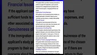 Reasons Canadian Student Visas Are Refused