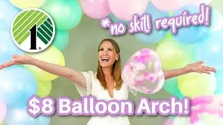How to make a Dollar Tree Balloon Arch (no stand required!)🎈