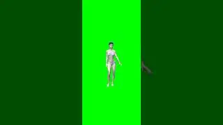 3d animation green screen video| girl walking green screen 