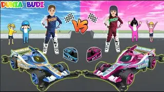 Yuta Vs Mio Lomba Balapan Mobil Tamiya Biru 💙 Pink 💖 | Baby Celine Jadi Juri