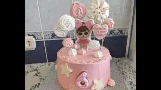 Торт с куклой ЛОЛ для девочки на 6 лет