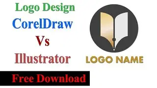 Logo design. Coreldraw vs Adobe illustrator. pen logo
